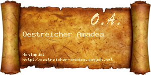 Oestreicher Amadea névjegykártya
